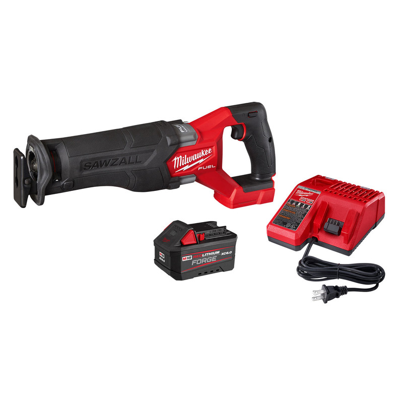 Milwaukee MIL-2821-21F M18 18V Gen-2 Brushless Sawzall Reciprocating Saw Kit with FORGE 6.0Ah Battery