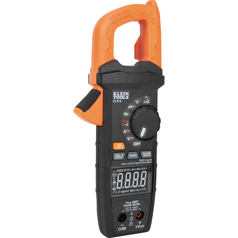 Klein Tools KLE-CL810 600A AC/DC Auto-Ranging Digital Pro Clamp Meter with Worklight