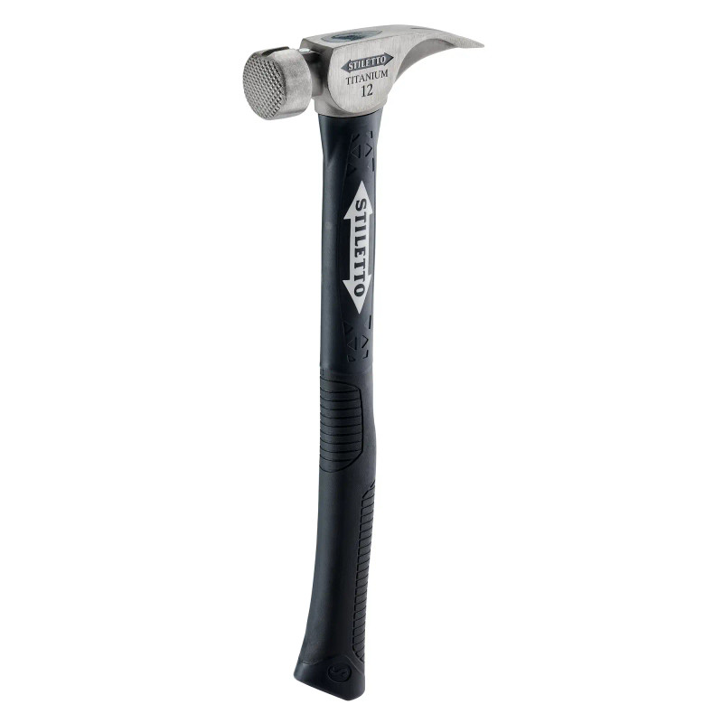 Stiletto STIL-TI12MC-F 12OZ Titanium Milled Face Hammer, 18in Hybrid Fiberglass Handle