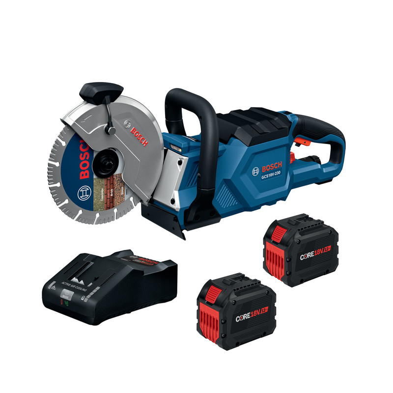 Bosch BOS-GCS18V-230N212 18V Brushless 9in Cutoff Saw Kit with 2x 12.0Ah PROFACTOR Batteries