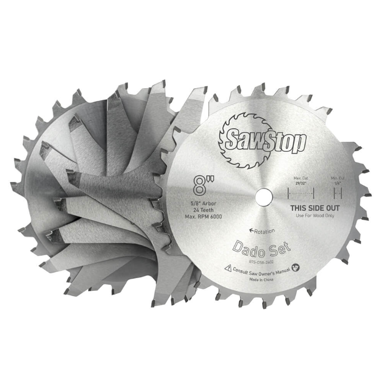 SawStop SAW-BTSDS82402 8in Premium Dado Set