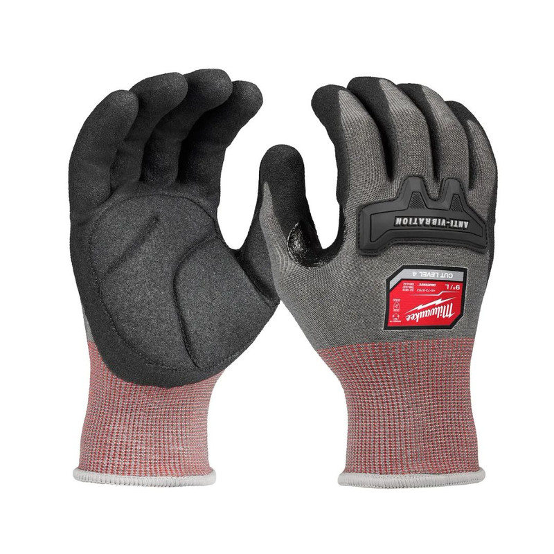 Milwaukee MIL-48-73-87XX Anti-Vibration Cut Level 4 High Dexterity Nitrile Dipped Gloves