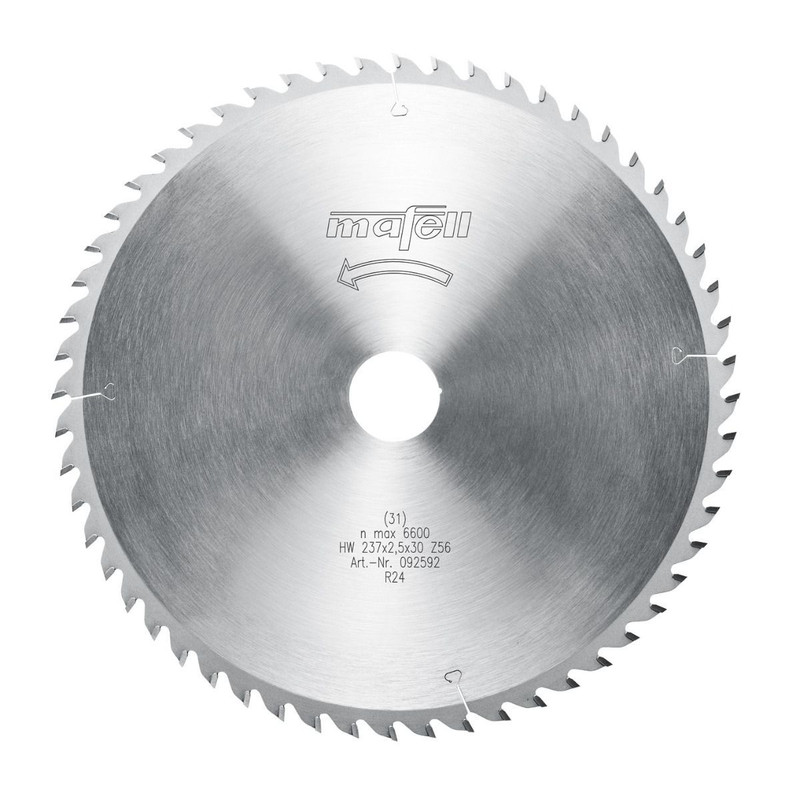 Mafell MAF-092592 Fine-Cutting Carbide Blade 237mm x 56T with 30mm Bore