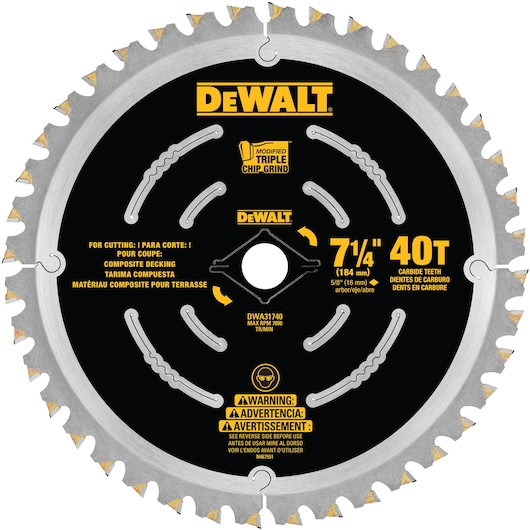 DEWALT DEW-DWA31740 7 1/4in 40T Composite Decking Blade