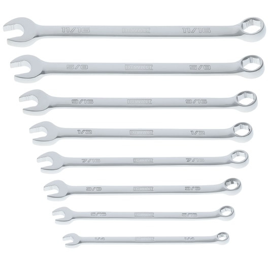 DEWALT DEW-DWMT45427 TOUGHSERIES SAE Combination 8-Piece Wrench Set