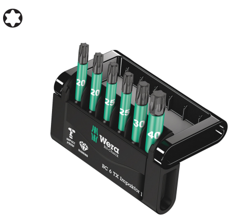 Wera Tools WERA-05057693001 6-Piece Impaktor TORX bits