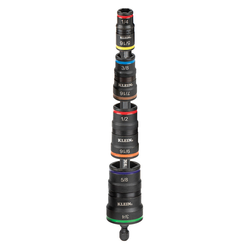 Klein Tools KLE-32934 9-in-1 Impact Rated Flip Socket Set