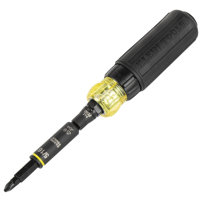 Klein Tools KLE-32500HDRT KNECT 11-in-1 Ratcheting Impact Rated Screwdriver / Nut Driver