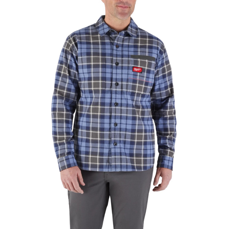 Milwaukee MIL-M551UXX GRIDIRON Flannel Shirt - Blue