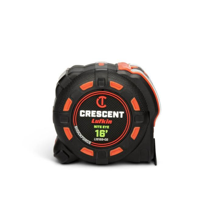 Crescent Tools CRES-L1316B-02 1-1/4in X 16ft SHOCKFORCE NITE EYE Tape Measure