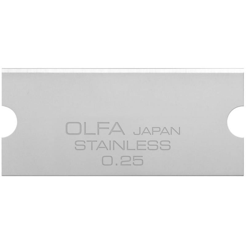 Olfa OLFA-GSB-2S/6B 40mm Stainless Steel Glass Scraper Blade - 6 Pack