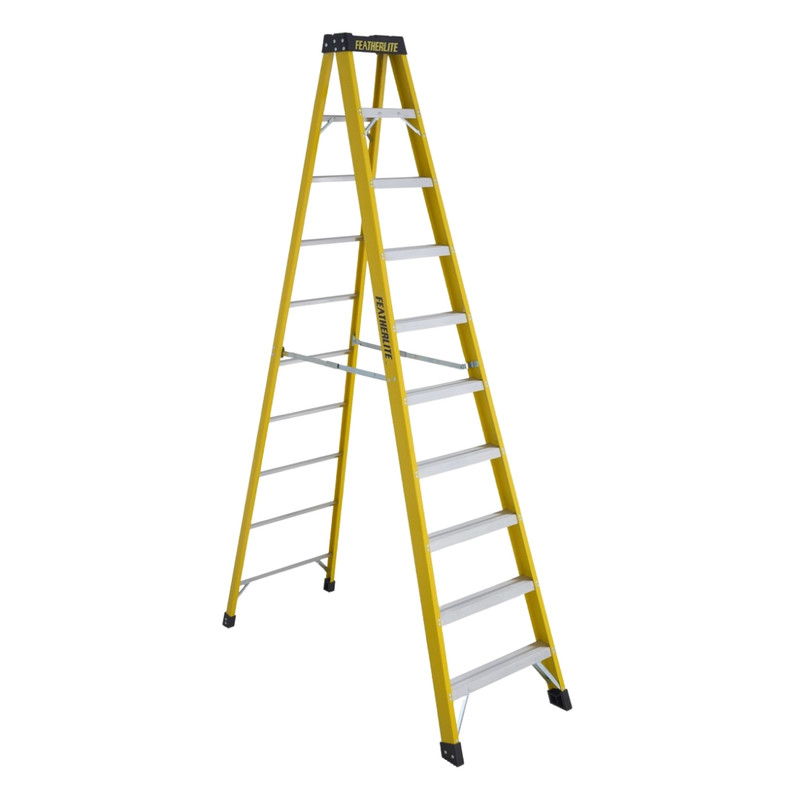 FeatherLite FEA-6912 12ft Extra-Heavy Duty Fiberglass Stepladder