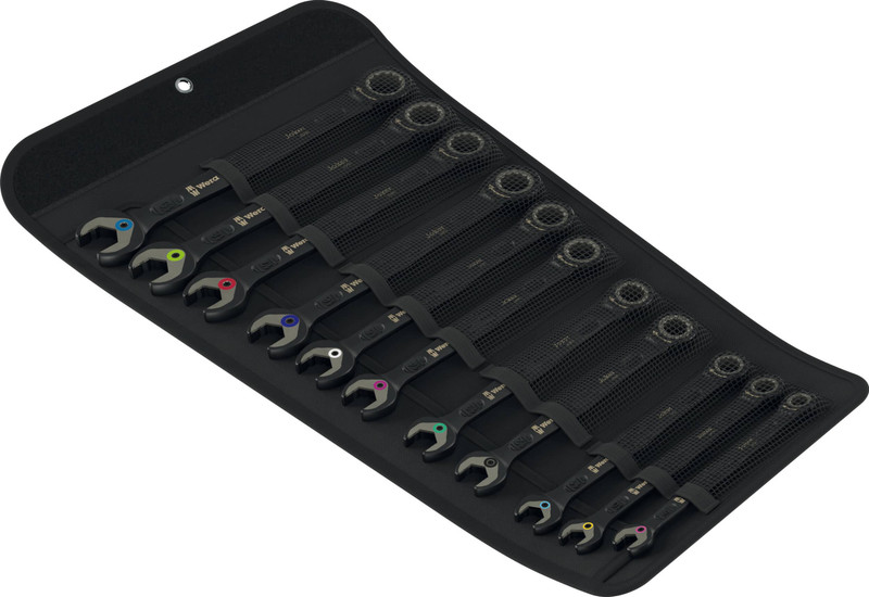 Wera Tools Wera-05020017001 6000 Joker Black Edition 11 Set 1 Ratcheting Combination Wrenches Set, 11-Pieces