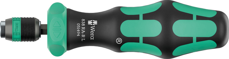 Wera Tools Wera-05051494001 838 RA-R L Bitholding Screwdriver With Ratchet Functionality, 1/4in