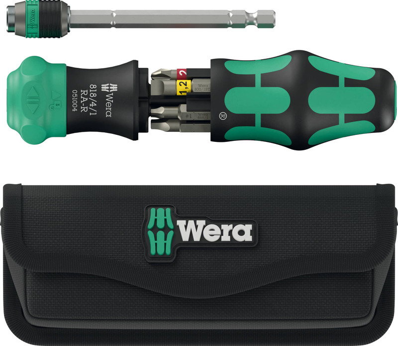 Wera Tools Wera-05051516001 Kraftform Kompakt 26 RA-R With Pouch, 6-Pieces