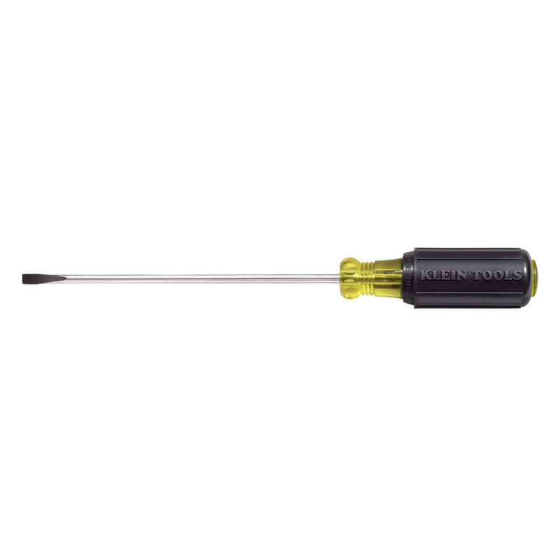 Klein Tools KLE-601-6 3/16in 3/16in Cabinet Screwdriver, 6in Round Shank