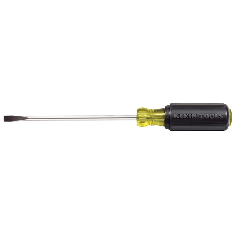 Klein Tools KLE-605-6 1/4in Cabinet Screwdriver, Heavy Duty, 6in Round Shank