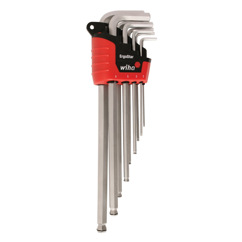 Wiha Tools WIHA-66990 9 Piece MagicRing Ball End Hex L-Key Set - Metric