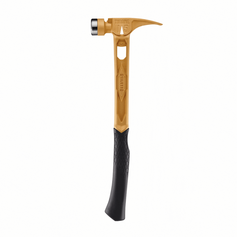 Stiletto STIL-TIB15MC-CG Limited Edition TIBONE 15oz Titanium Framing Hammer Milled Face - Gold