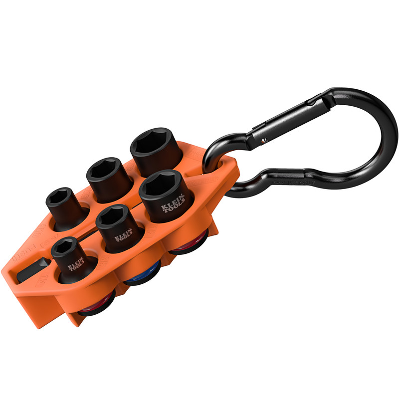 Klein Tools KLE-33808 Grab-And-Go Impact Socket Set, SAE, 7-Piece