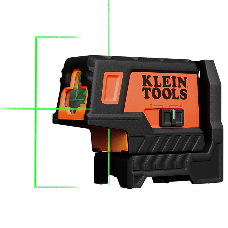 Klein Tools KLE-93MCLPG Compact Green Cross-Line Laser Level with Plumb Spot