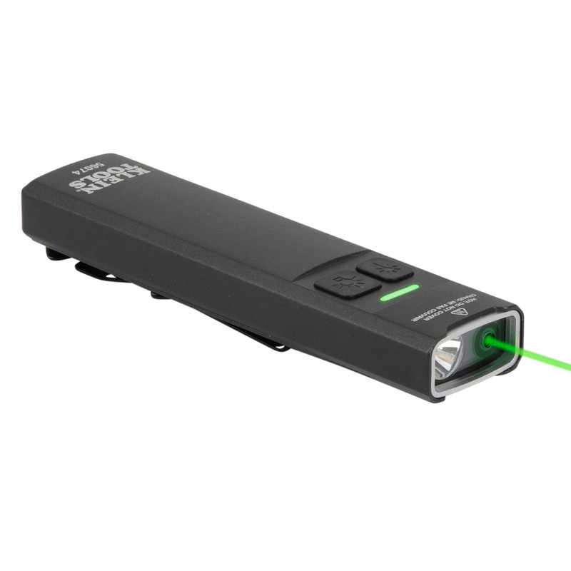 Klein Tools KLE-56074 Rechargeable Slim-Profile LED Pocket Flashlight with Laser