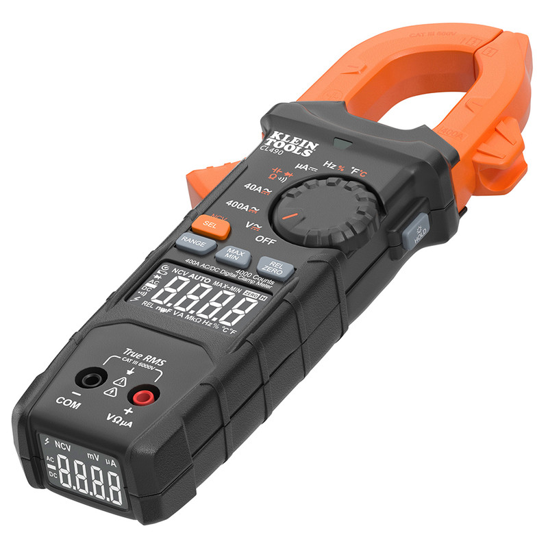 Klein Tools KLE-CL490 400A AC/DC Dual-Display Auto-Ranging Digital Clamp Meter