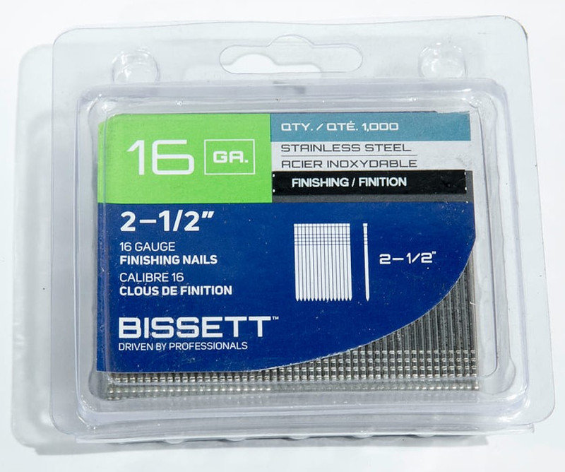 Bissett BIS-RP-SB16250 2-1/2in 16ga Brad Finish Nails