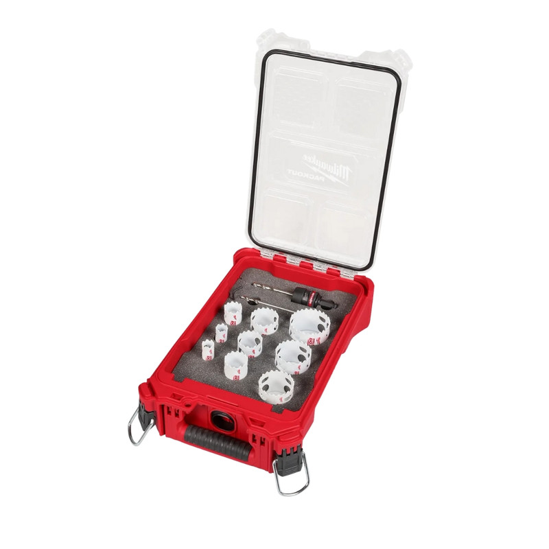 Milwaukee MIL-49-22-4702 12-Piece QUIK LOK HOLE DOZER Bi-Metal Kit with PACKOUT Compact Organizer