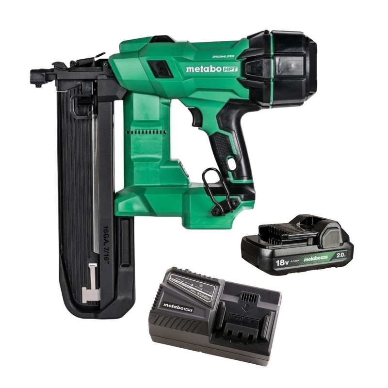 Metabo HPT HPT-N1808DAM 18V MULTIVOLT 7/16in Standard Crown Stapler 2.0Ah Kit