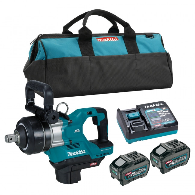 Makita MAK-TW009GT202 40V MAX XGT 1in Short Anvil Impact Wrench 2x 5.0Ah Kit