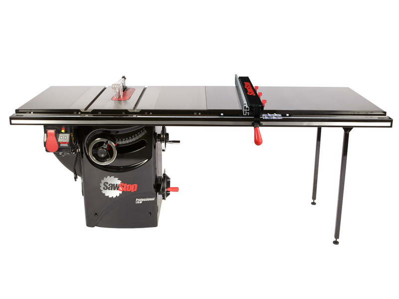 SawStop SAW-PCS31230-ATGP52 Professional 3HP Cabinet Saw with 52in Professional T-Glide Advance Rip Fence, Rails & Extension Table