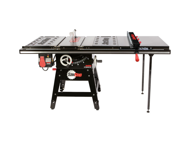 SawStop SAW-CNS175-ATGP36 Contractor 1.75HP Saw with 36in Professional T-Glide Advance Fence, Rails & Extension Table