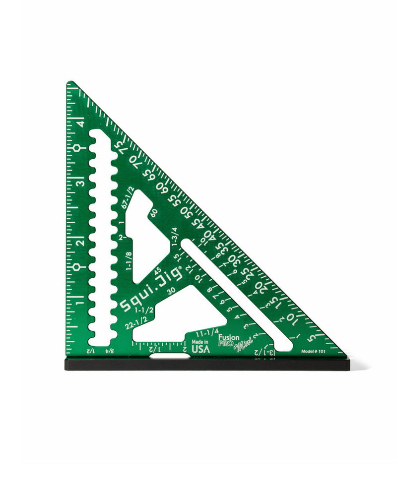 SquiJig SM-SQUI-JIG-FP45GREEN316 4-1/2in Mini Fusion Pro Rafter Square with 3/16in Heel - Green