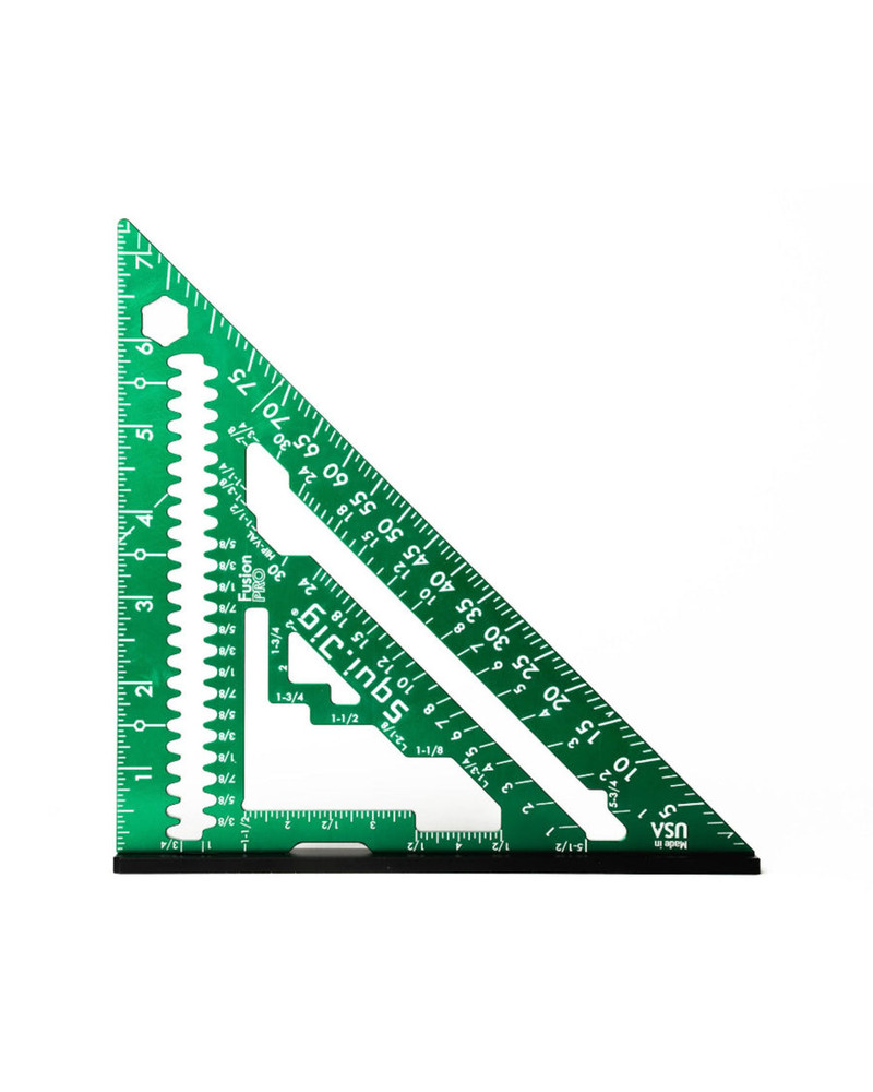 SquiJig SM-SQUI-JIG-FP75GREEN316 7-1/2in Fusion Pro Rafter Square with 3/16in Heel - Green