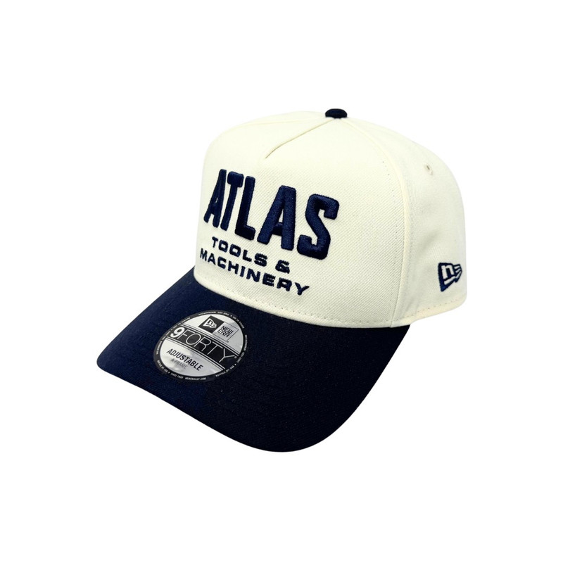 Atlas Tools & Machinery ATLAS-HAT-NE-940AF-71059040-OSFA New Era 9FORTY A-Frame Snapback Hat - Chrome Navy