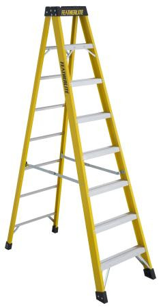 Louisville LOU-6908 Featherlite 8ft Extra-Heavy Duty Fiberglass Stepladder