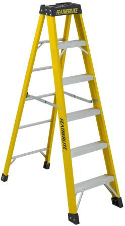 Louisville LOU-6906 Featherlite 6ft Extra-Heavy Duty Fiberglass Stepladder