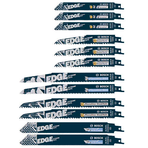Bosch BOS-RDM012 12pc Edge Pro-Demo Reciprocating Saw Blade Set