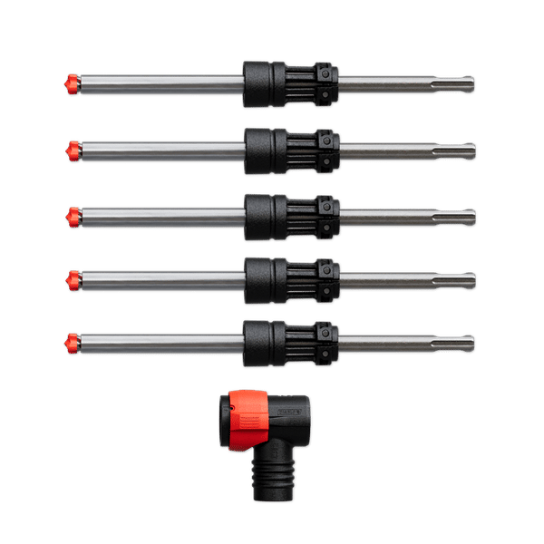 Freud FRE-DMAPLA4440-S6 Diablo AMPED Rebar Demon 1/2in x 4in x 10in SDS-Plus 4-Cutter FCH Dust Extraction Hammer Drill Bit 5-Pack