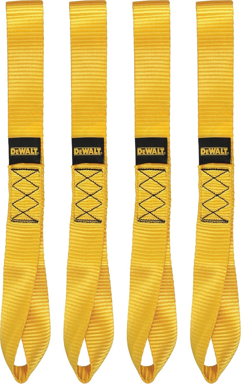 DEWALT DEWL-DXBC80002 1.7in x 18in Deluxe Soft Loops 4-Pack 11,000lb Break Strength