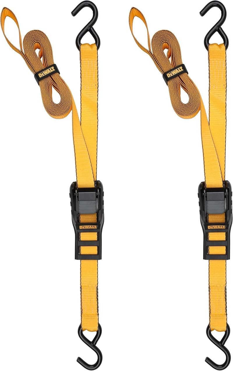 DEWALT DEWL-DXBC90043 1-1/4in x 14ft Cam-Buckle Straps 2,000lb Break Strength 2-Pack