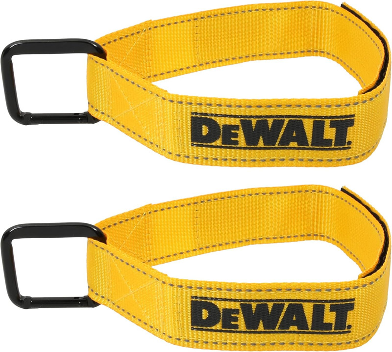 DEWALT DEWL-DXBC90060 1-1/4in x 12in Light Duty Carabiner Utility Straps 2-Pack