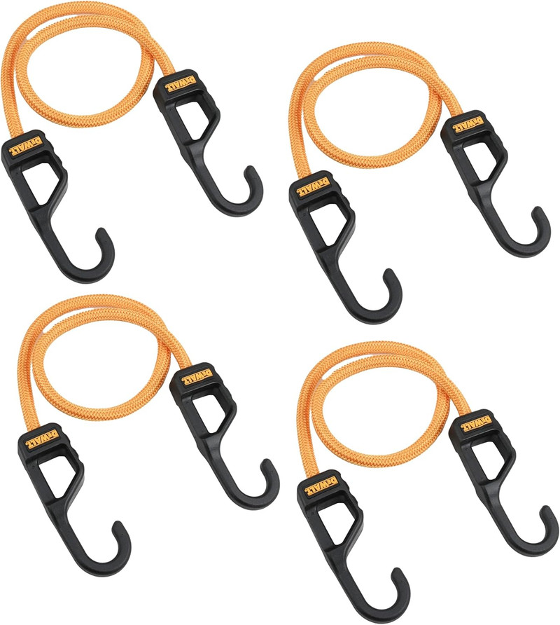 DEWALT DEWL-DXBC300244 24in Premium Heavy-Duty Bungee Cords 4-Pack