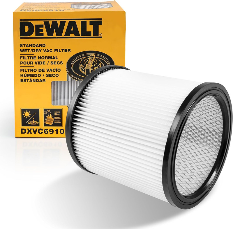 DEWALT DEWL-DXVC6910 Standard Cartridge Filter for 6-16 Gallon Wet/Dry Vacuum