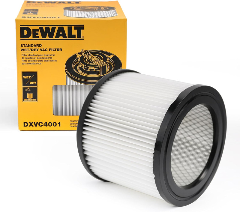 DEWALT DEWL-DXVC4001 Standard Cartridge Filter for 4-5 Gallon Wet/Dry Vacuum