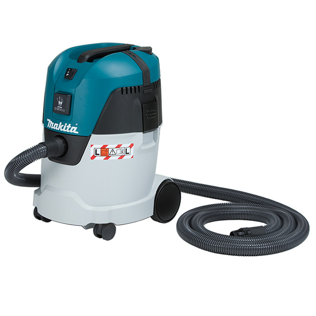 Makita MAK-VC2512L 25ltr Push & Clean L Class Wet/dry Dust Extractor