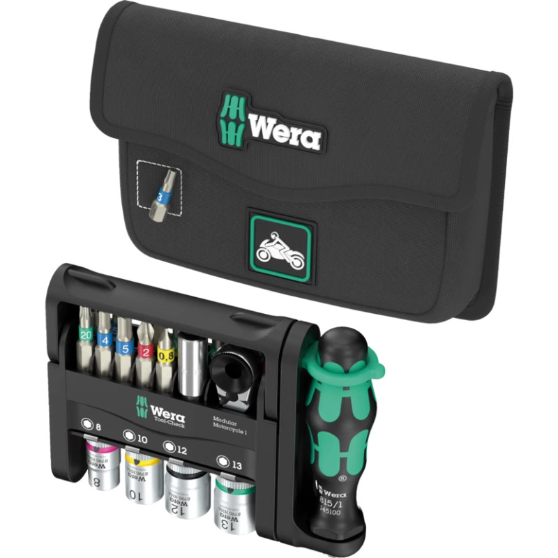 Wera Tools WERA-05049030001 Tool-Check Modular Motorcycle 1, 21-Piece