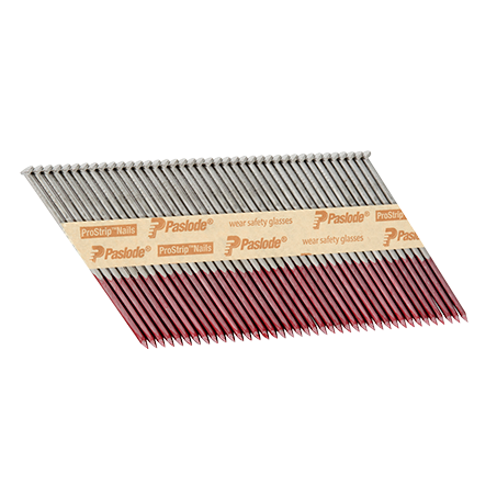Paslode PAS-404856 2-3/8in x 0.12in 30-Degree Pro-Strip RounDrive Framing Nails Ring Hot Dipped Galvanized, 2500-Count