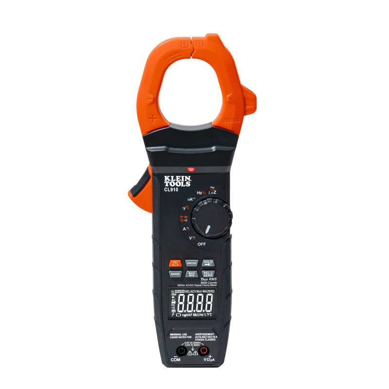 Klein KLE-CL910 2000A AC/DC Auto-Ranging TRMS Clamp Meter with Worklight